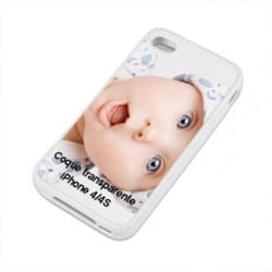 Coque personnalisée transparente pour iPhone 4 / 4S à l'aide d'une photo