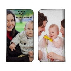 Etui rabattable personnalisé recto verso pour Huawei Nova 5T