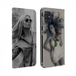 Etui rabattable personnalisé recto verso pour Samsung Galaxy A51